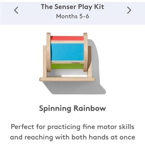 Colorful Wooden Sensory Toy for Kids Lovevery Spinning Rainbow